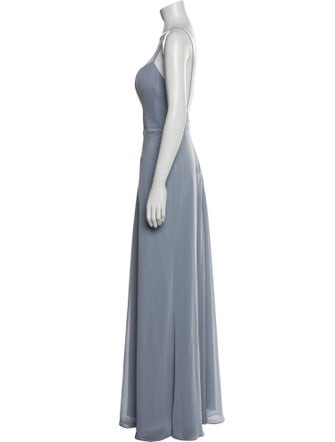 Jenny Yoo Square Neckline Long Dress