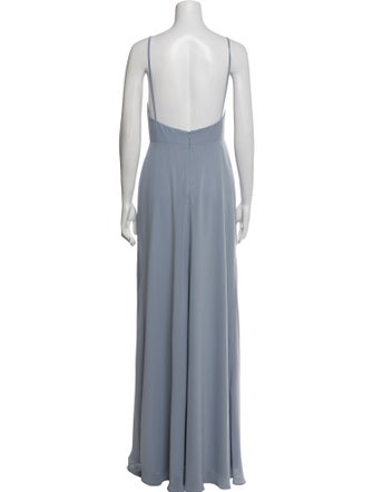 Jenny Yoo Square Neckline Long Dress