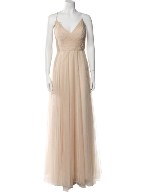 Jenny Yoo V-Neck Long Dress