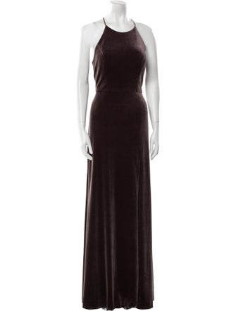 Jenny Yoo Velvet Long Dress