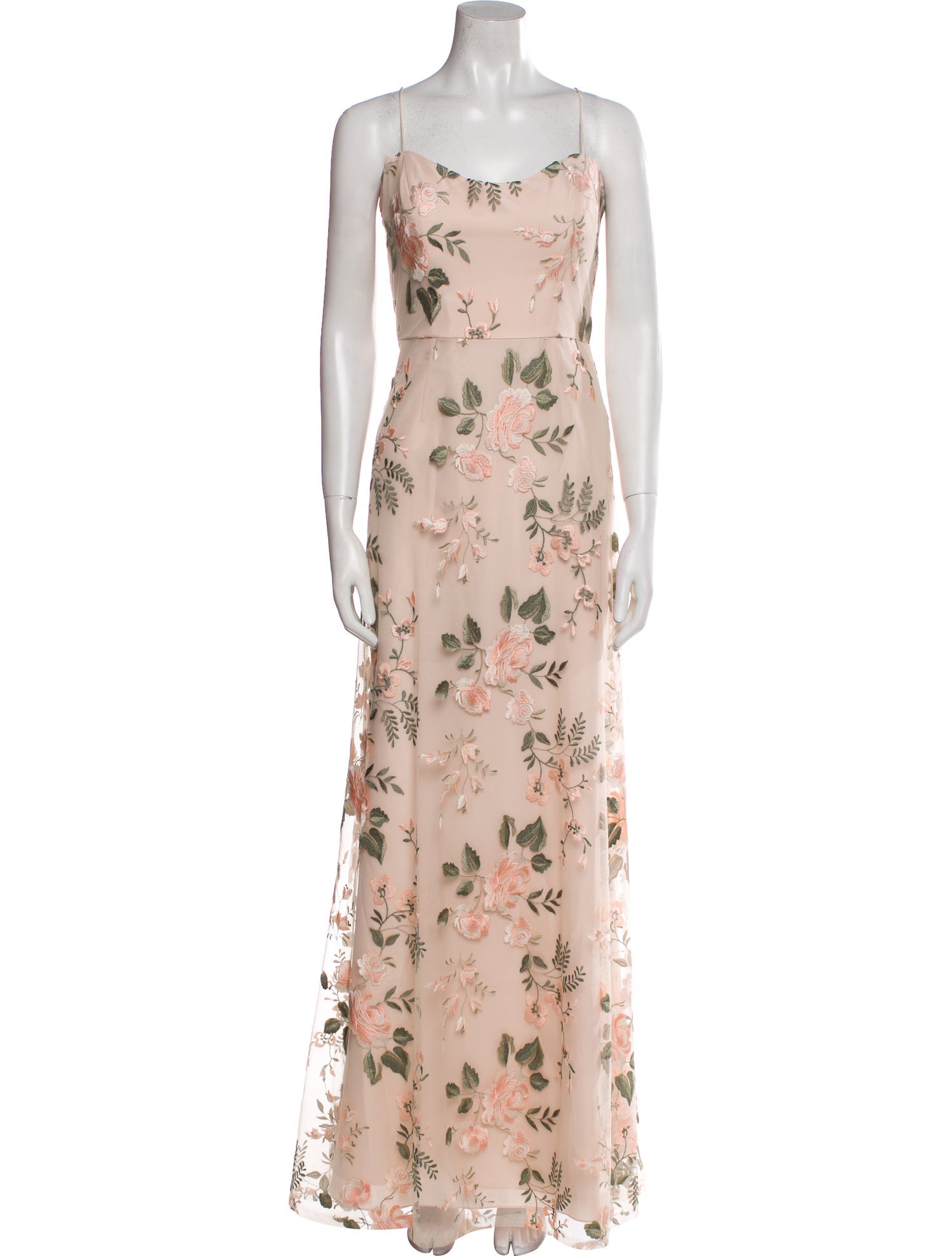 Jenny Yoo Floral Print Long Dress w/ Tags