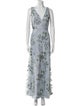 Jenny Yoo Floral Print Long Dress
