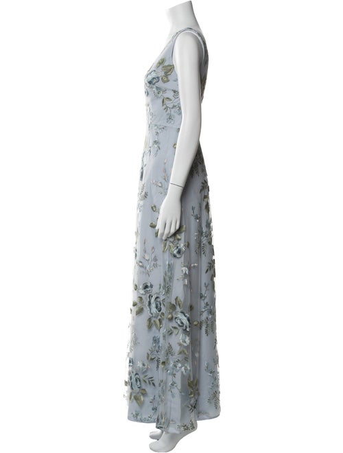 Jenny Yoo Floral Print Long Dress