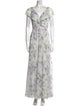 Jenny Yoo Floral Print Long Dress