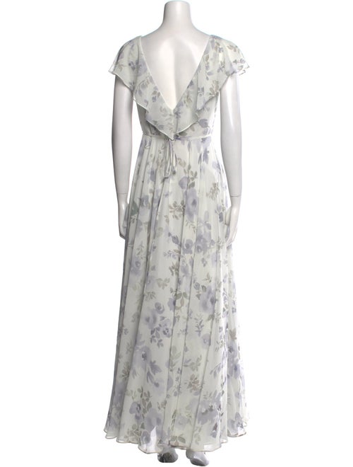 Jenny Yoo Floral Print Long Dress