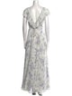 Jenny Yoo Floral Print Long Dress