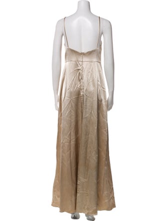 Jenny Yoo Square Neckline Long Dress