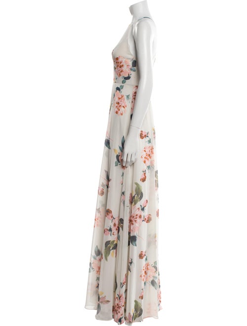 Jenny Yoo Floral Print Long Dress