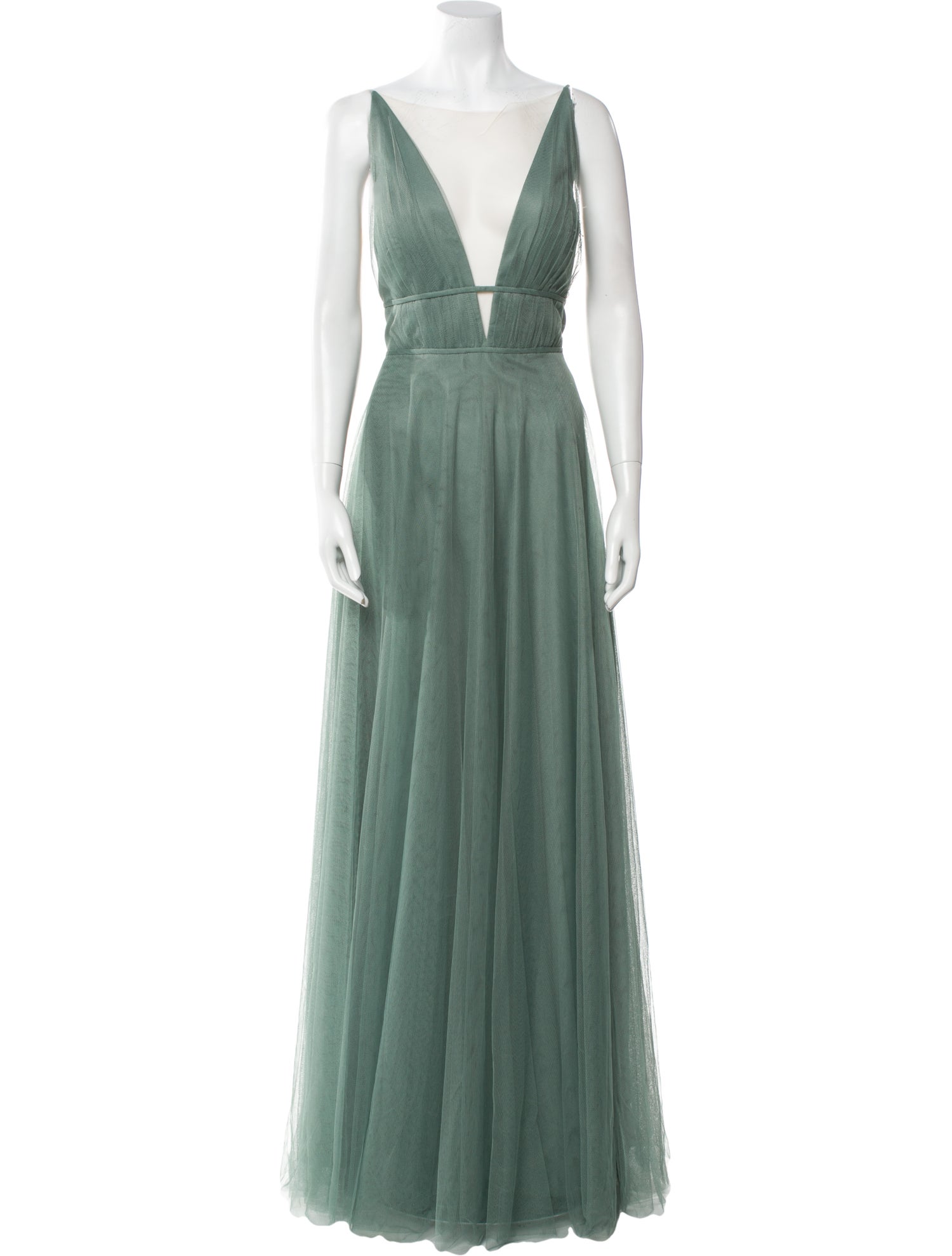 Jenny Yoo V-Neck Long Dress