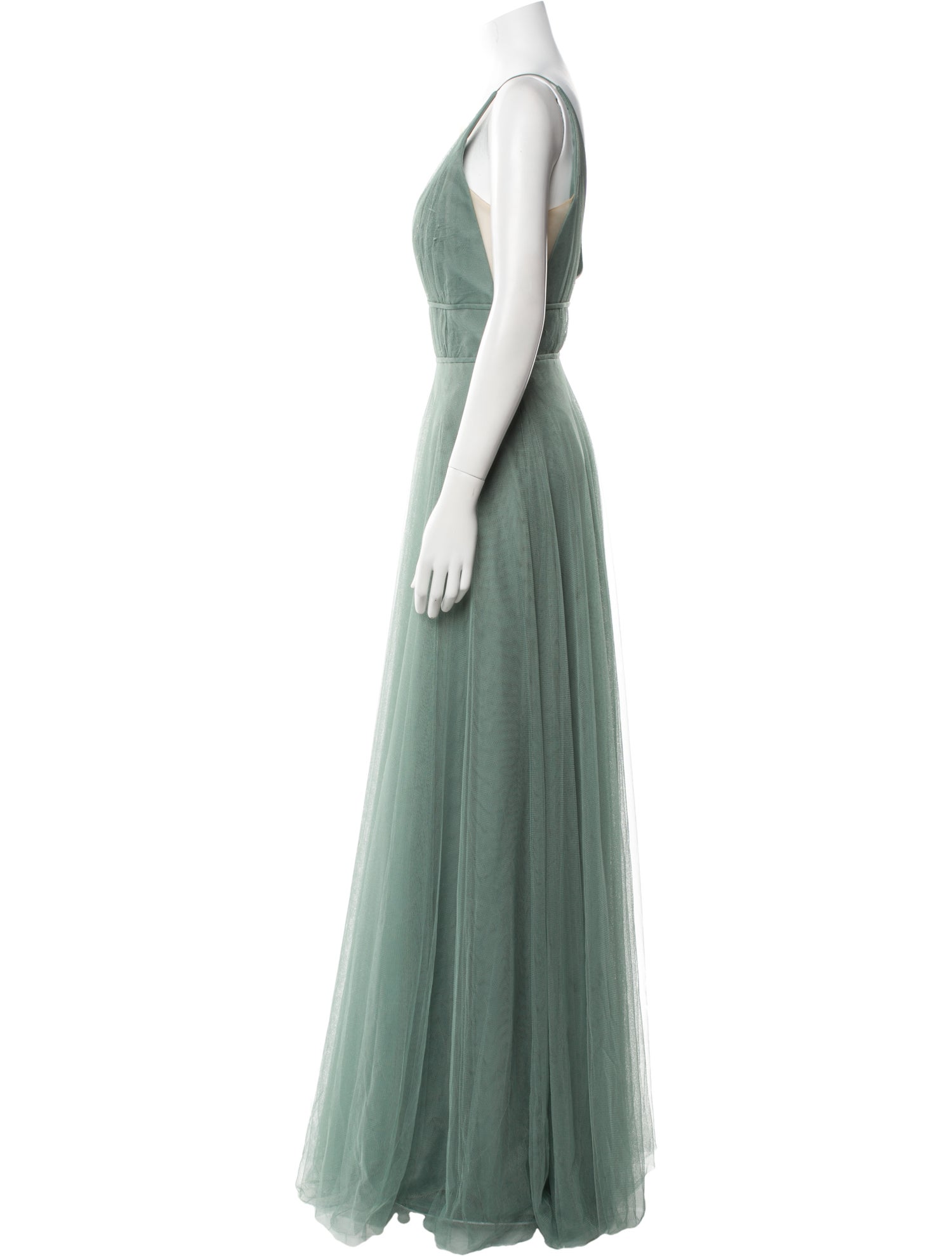 Jenny Yoo V-Neck Long Dress