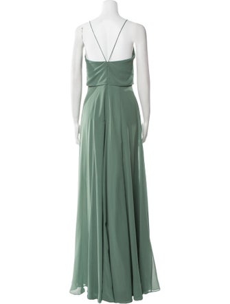 Jenny Yoo V-Neck Long Dress