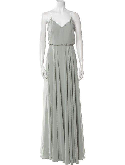 Jenny Yoo V-Neck Long Dress