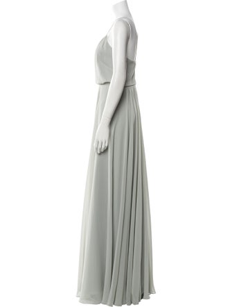 Jenny Yoo V-Neck Long Dress