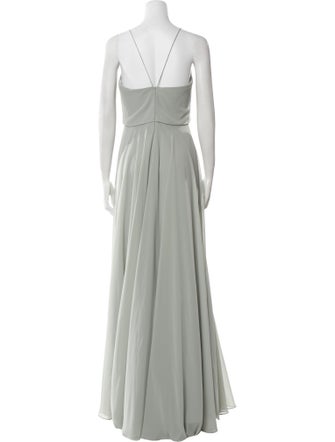 Jenny Yoo V-Neck Long Dress
