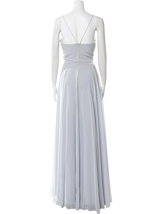 Jenny Yoo V-Neck Long Dress