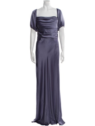 Jenny Yoo Square Neckline Long Dress