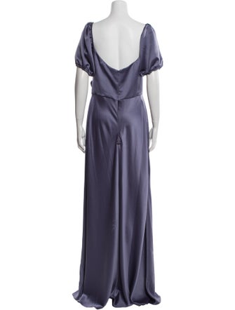 Jenny Yoo Square Neckline Long Dress