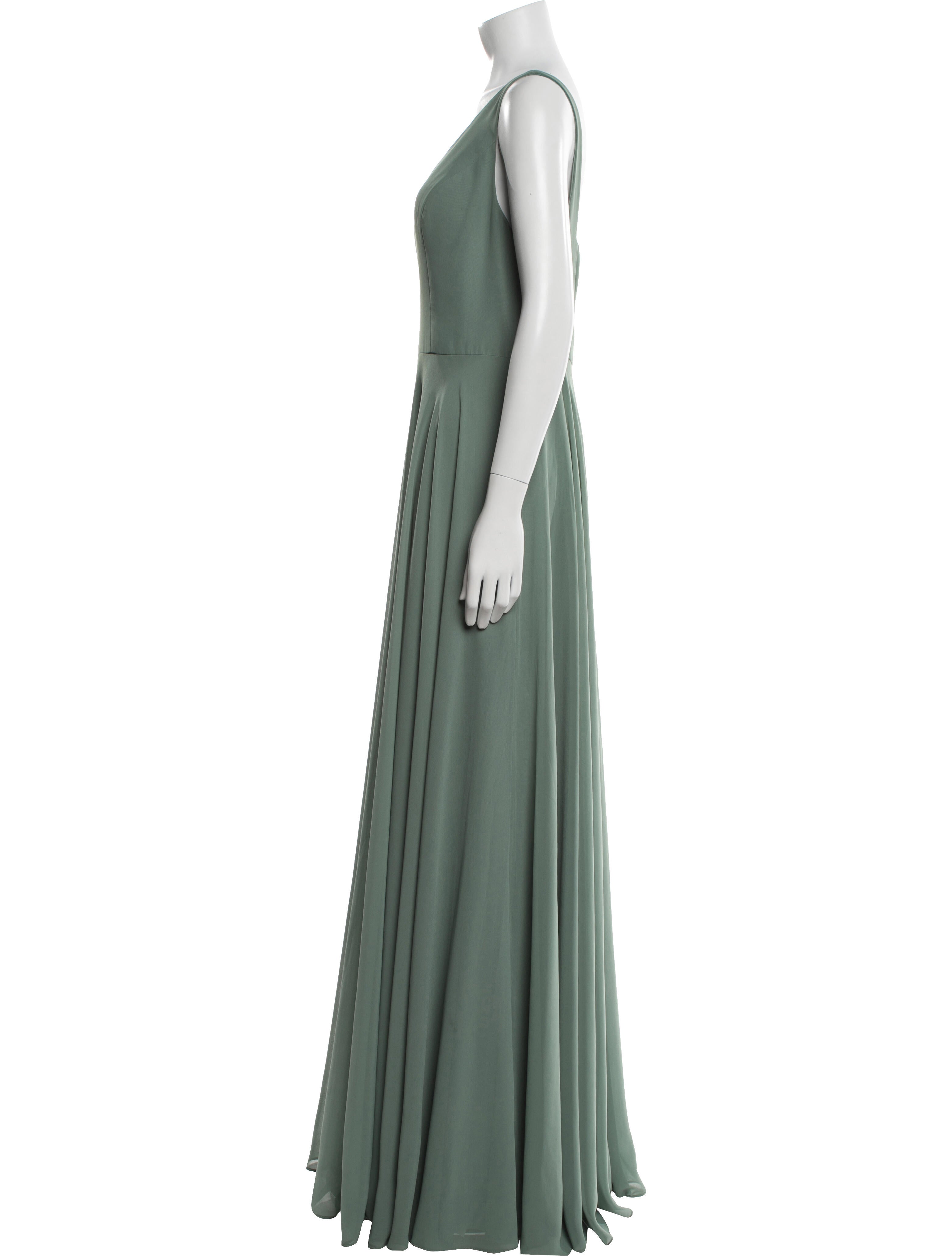 Jenny Yoo V-Neck Long Dress