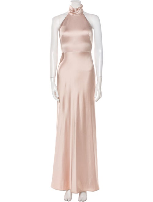 Jenny Yoo Mock Neck Long Dress