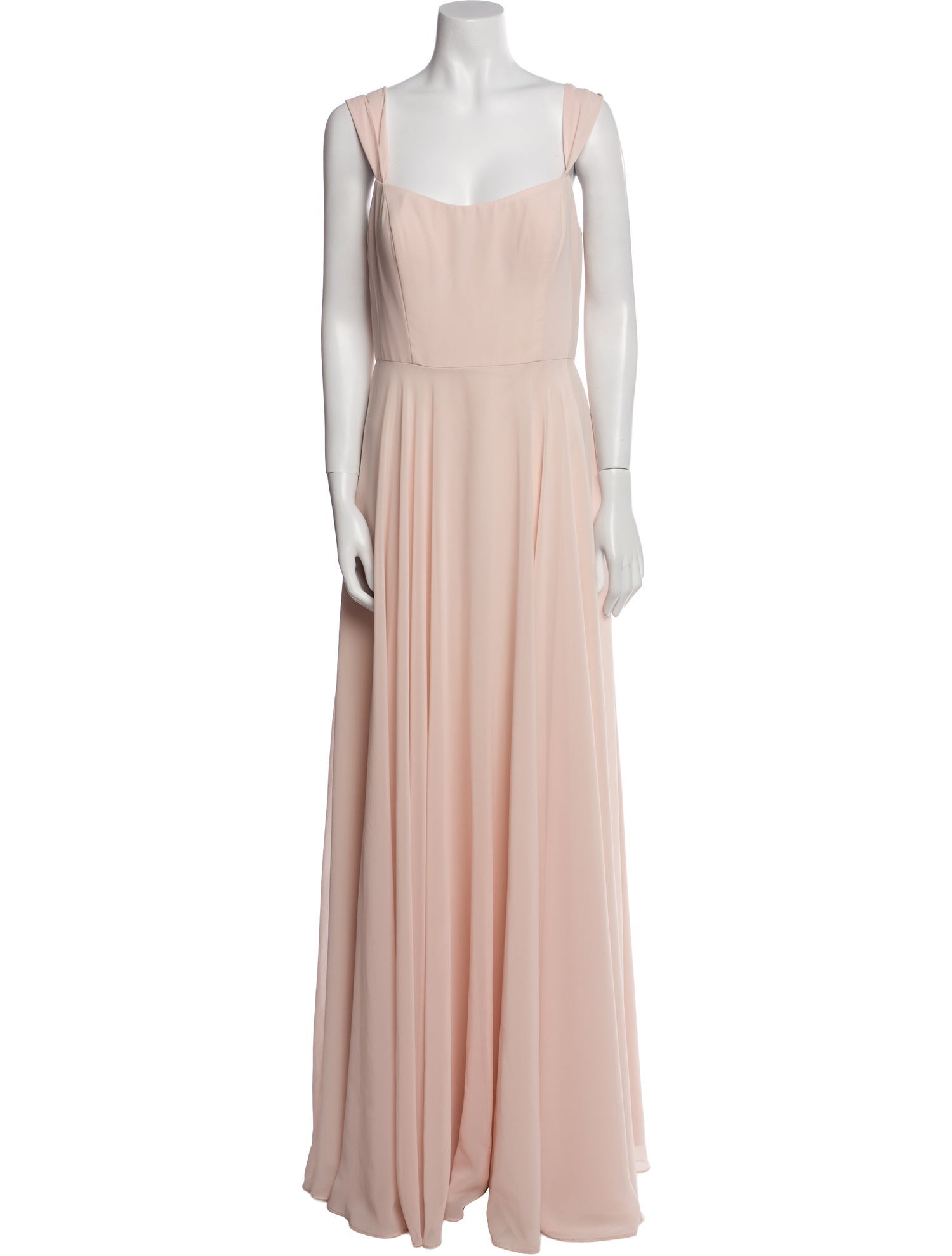 Jenny Yoo Square Neckline Long Dress