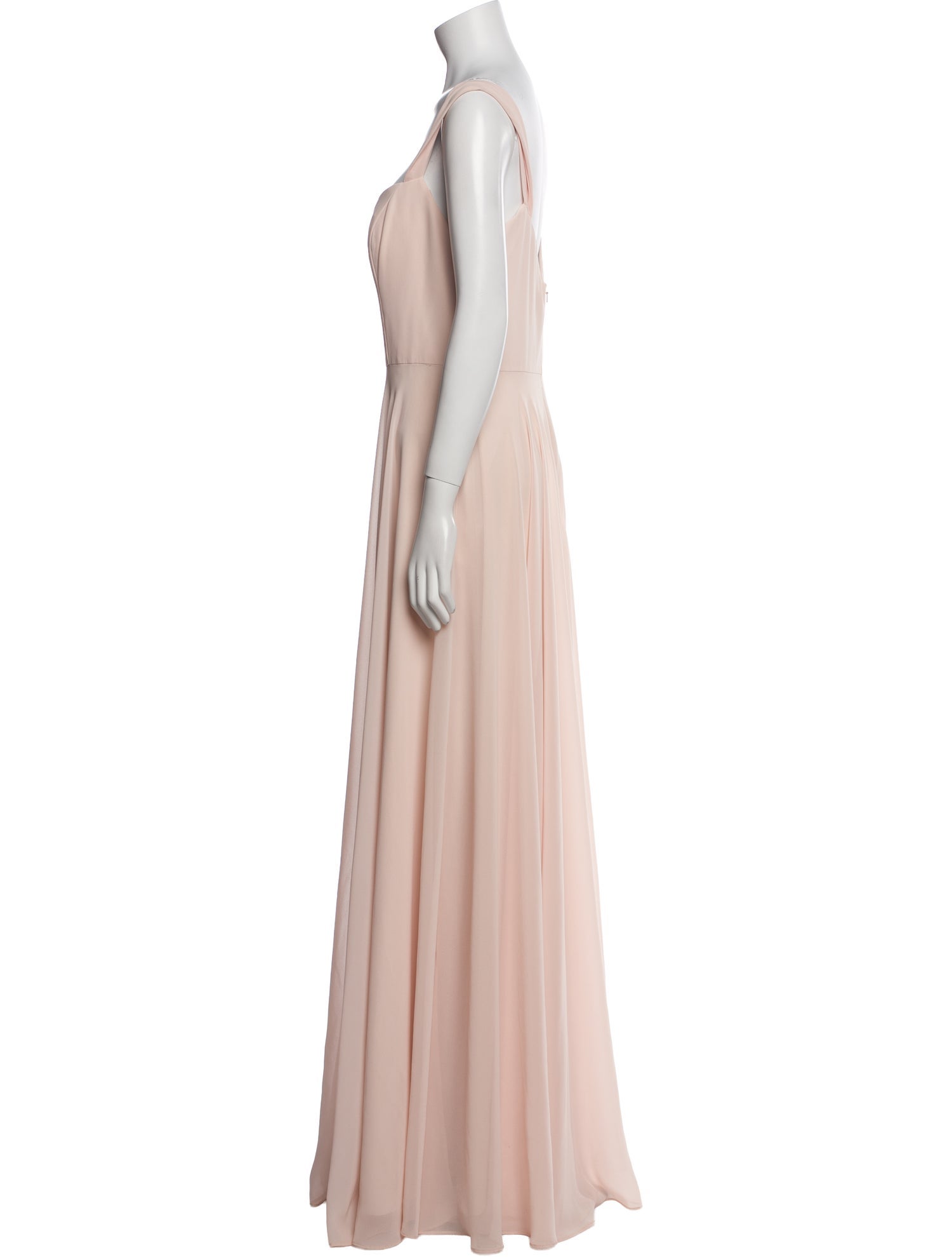 Jenny Yoo Square Neckline Long Dress