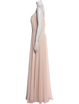 Jenny Yoo Square Neckline Long Dress