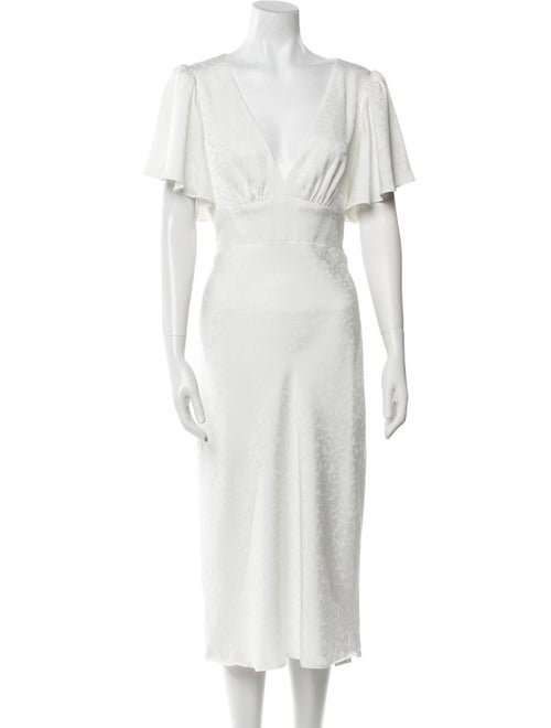 Jenny Yoo V-Neck Midi Length Dress