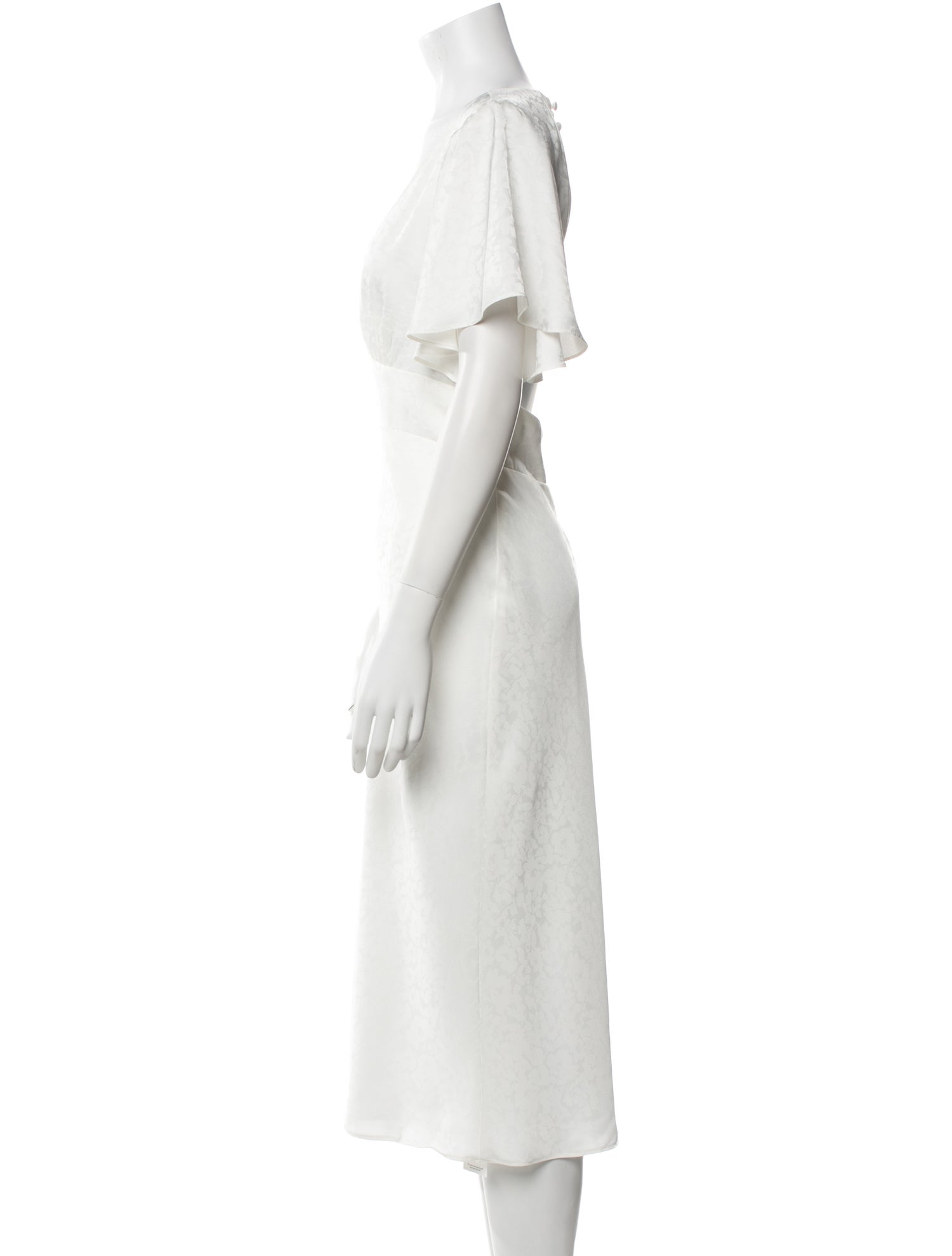 Jenny Yoo V-Neck Midi Length Dress