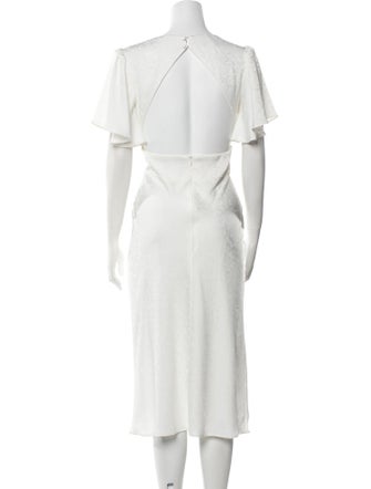 Jenny Yoo V-Neck Midi Length Dress