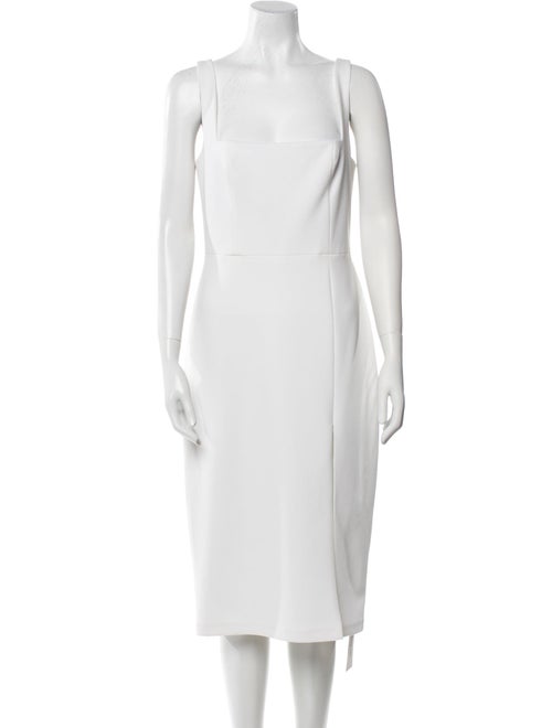 Jenny Yoo Square Neckline Midi Length Dress