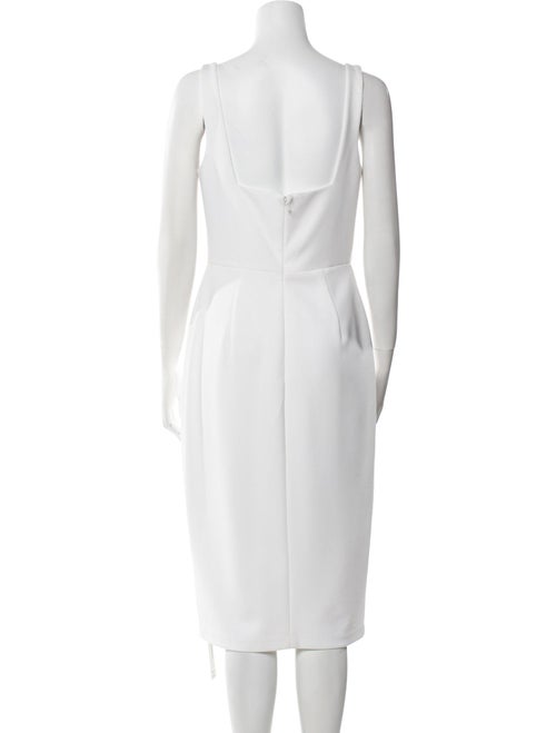 Jenny Yoo Square Neckline Midi Length Dress