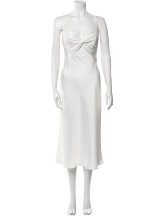 Jenny Yoo V-Neck Midi Length Dress