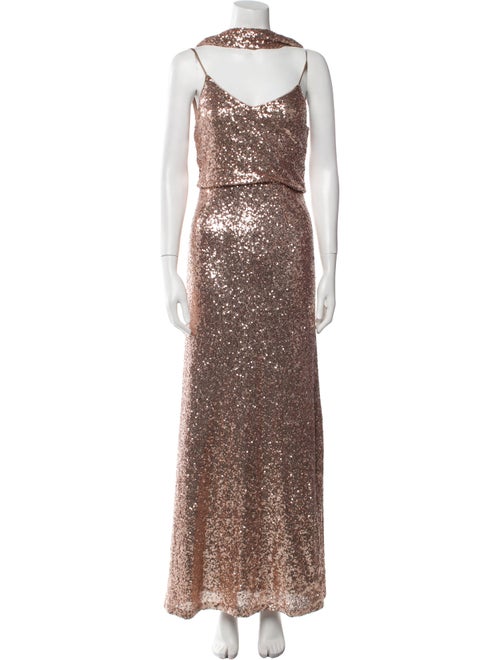 Jenny Yoo Halterneck Long Dress