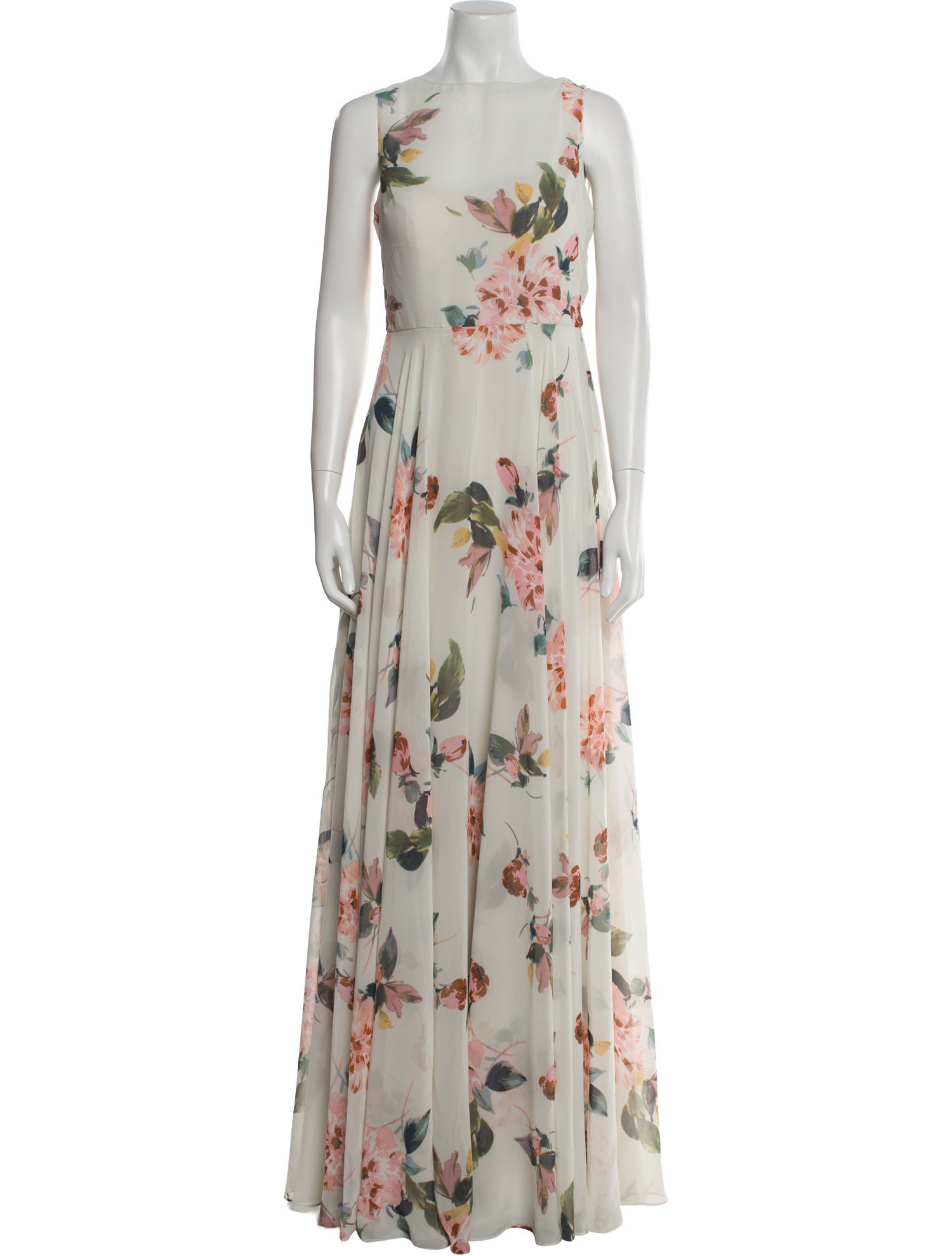 Jenny Yoo Floral Print Long Dress