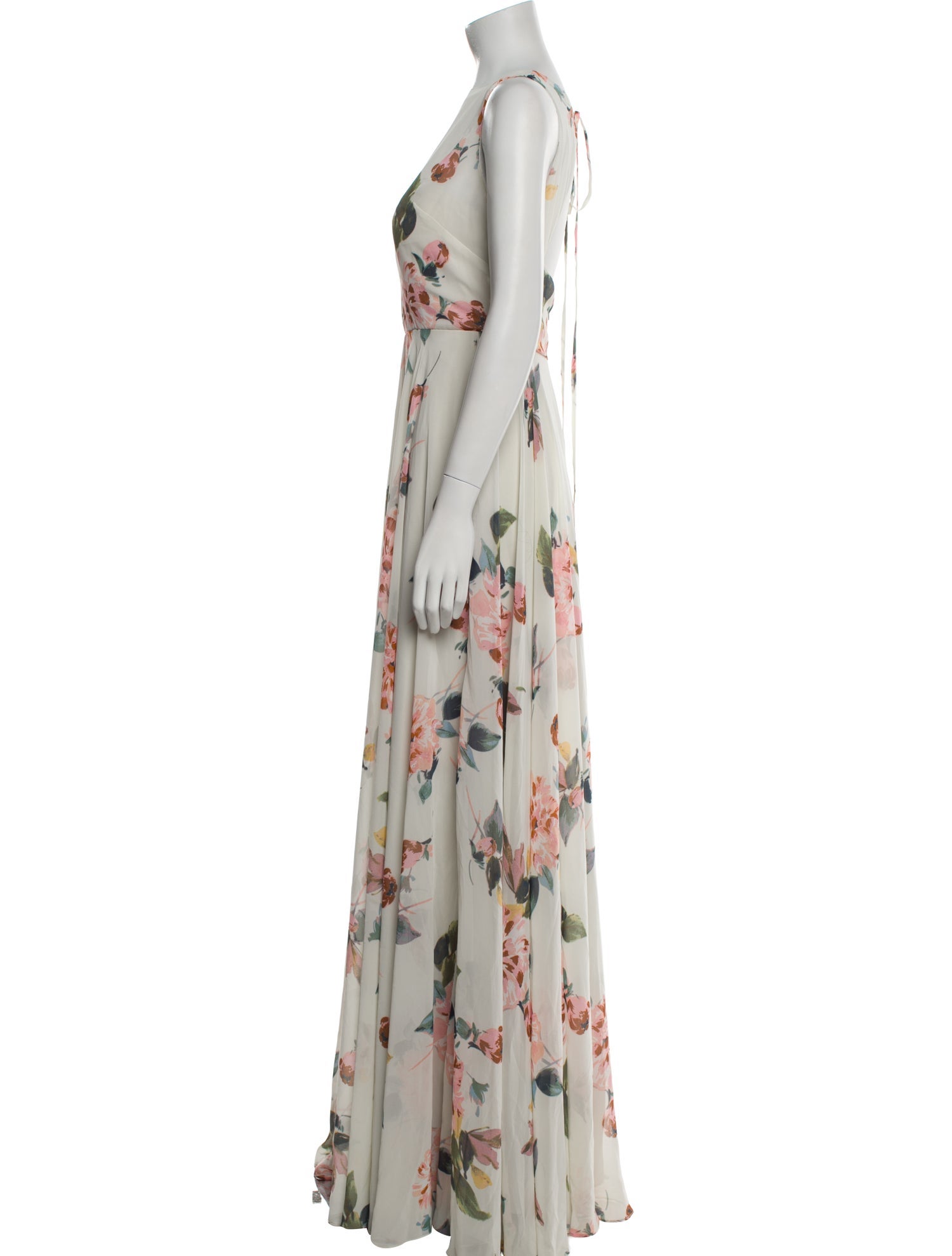 Jenny Yoo Floral Print Long Dress