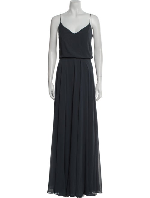 Jenny Yoo V-Neck Long Dress
