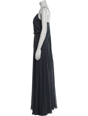 Jenny Yoo V-Neck Long Dress