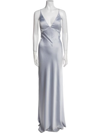 Jenny Yoo V-Neck Long Dress