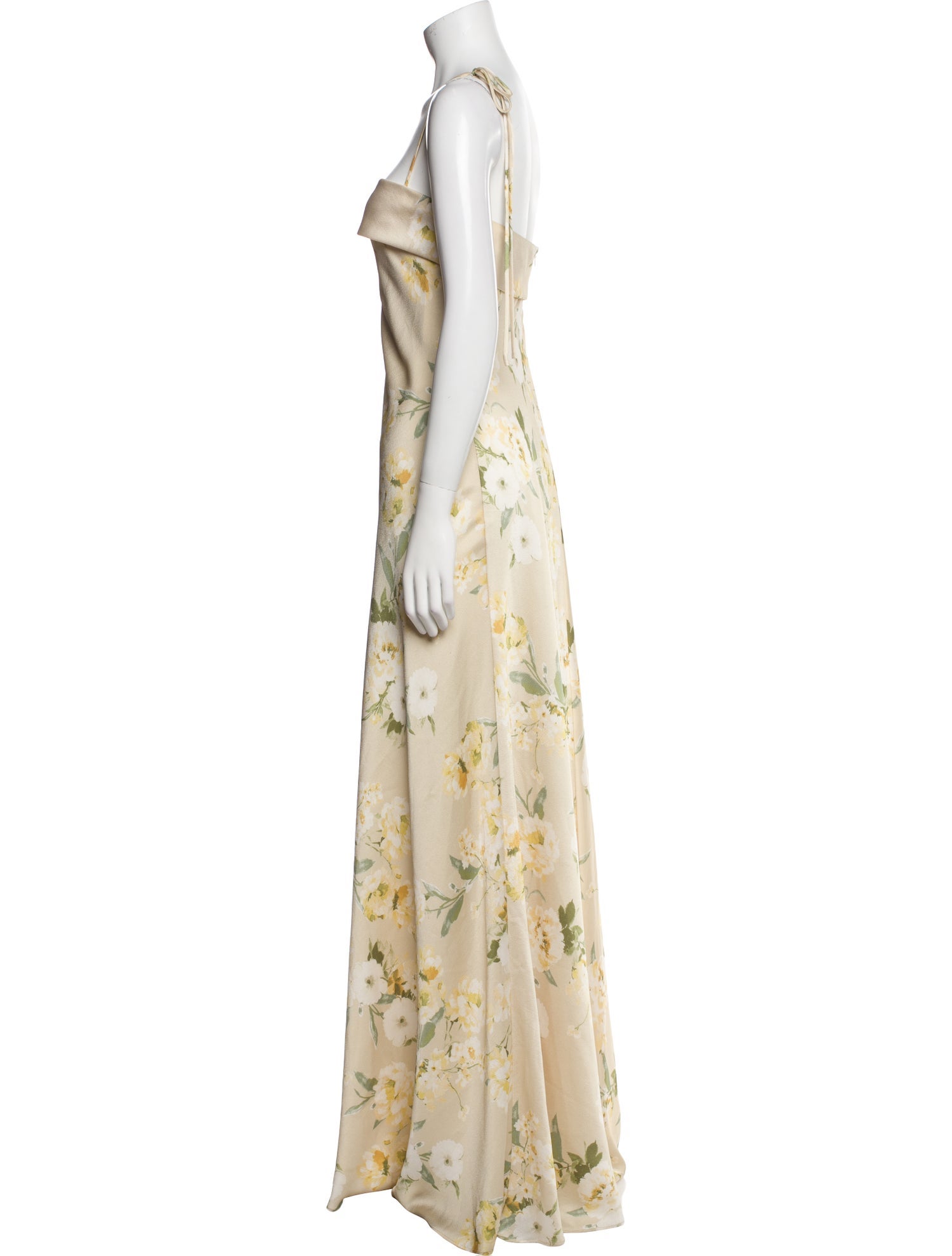 Jenny Yoo Floral Print Long Dress w/ Tags