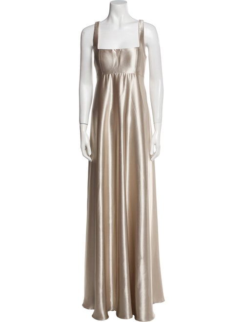 Jenny Yoo Square Neckline Long Dress