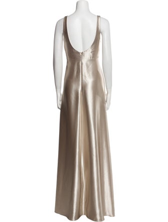 Jenny Yoo Square Neckline Long Dress