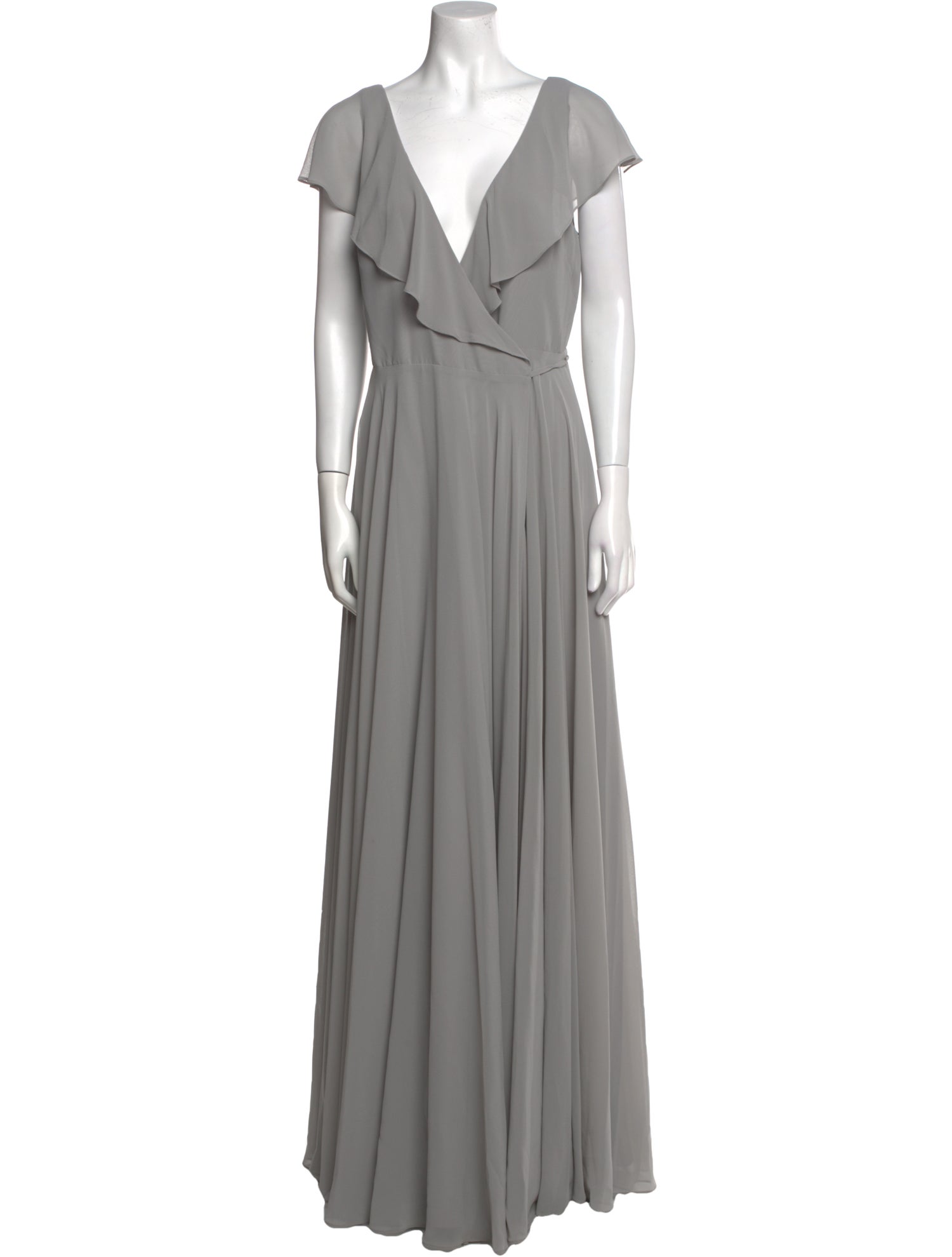 Jenny Yoo V-Neck Long Dress