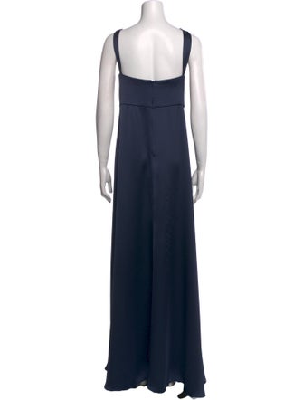 Jenny Yoo Square Neckline Long Dress