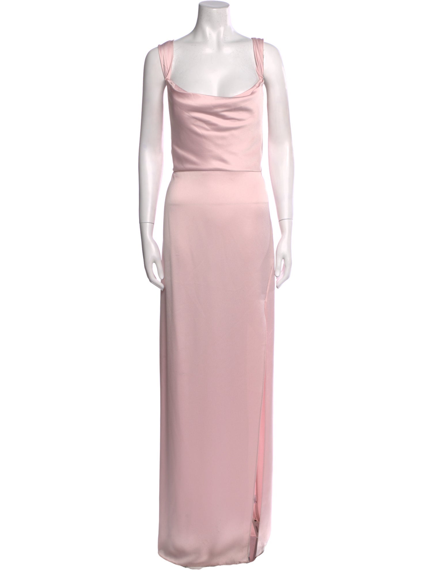 Jenny Yoo Cowl Neck Long Dress