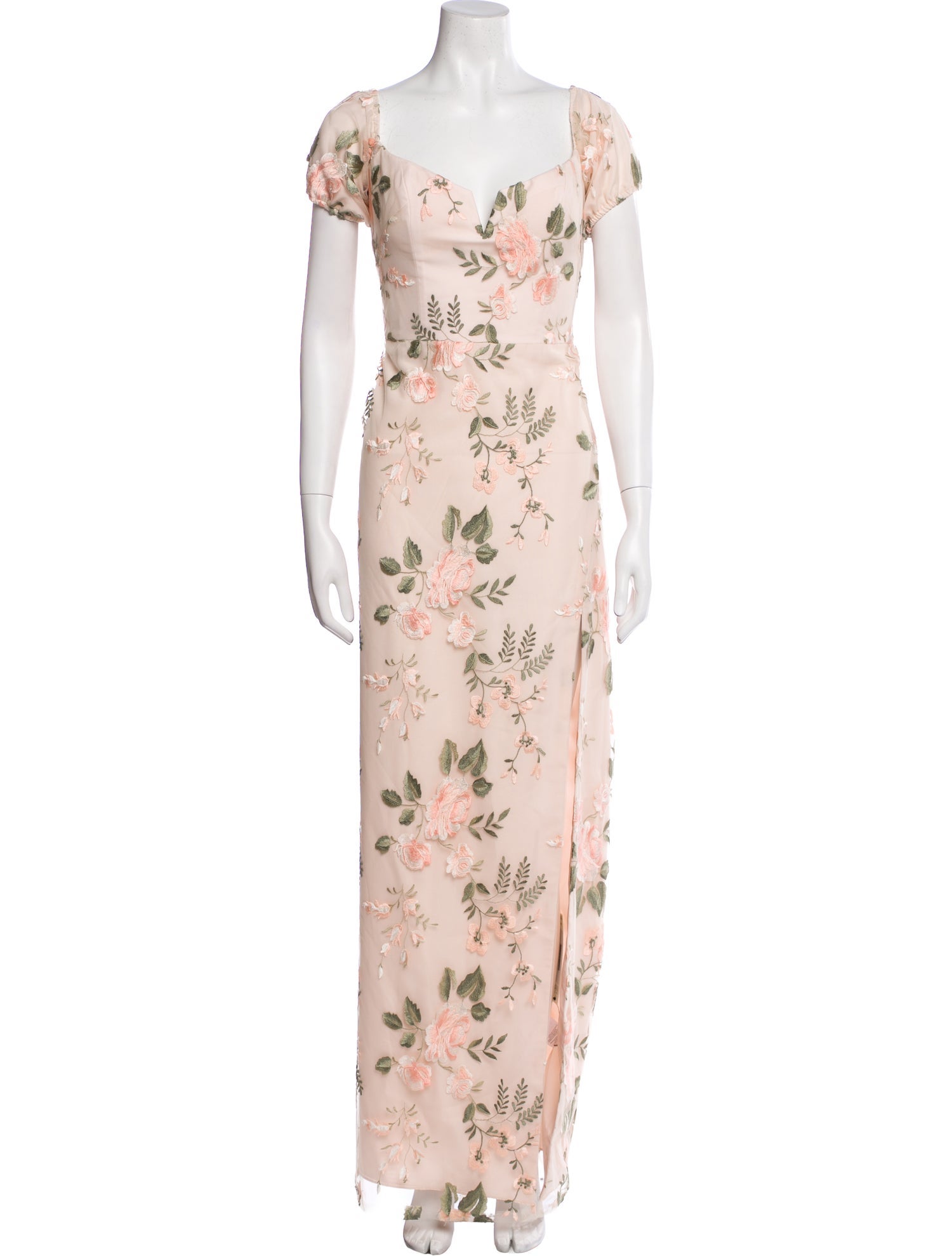 Jenny Yoo Floral Print Long Dress