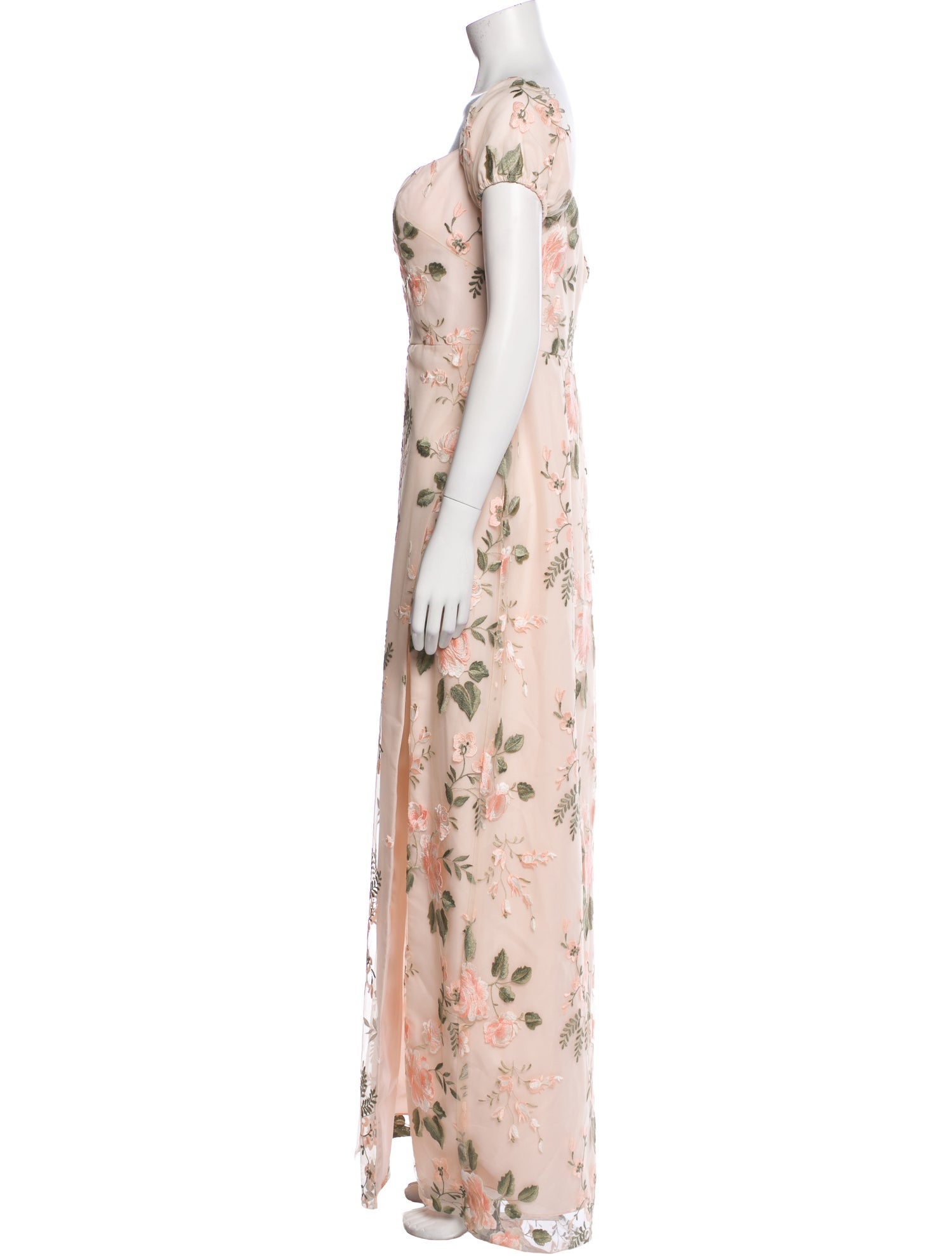 Jenny Yoo Floral Print Long Dress