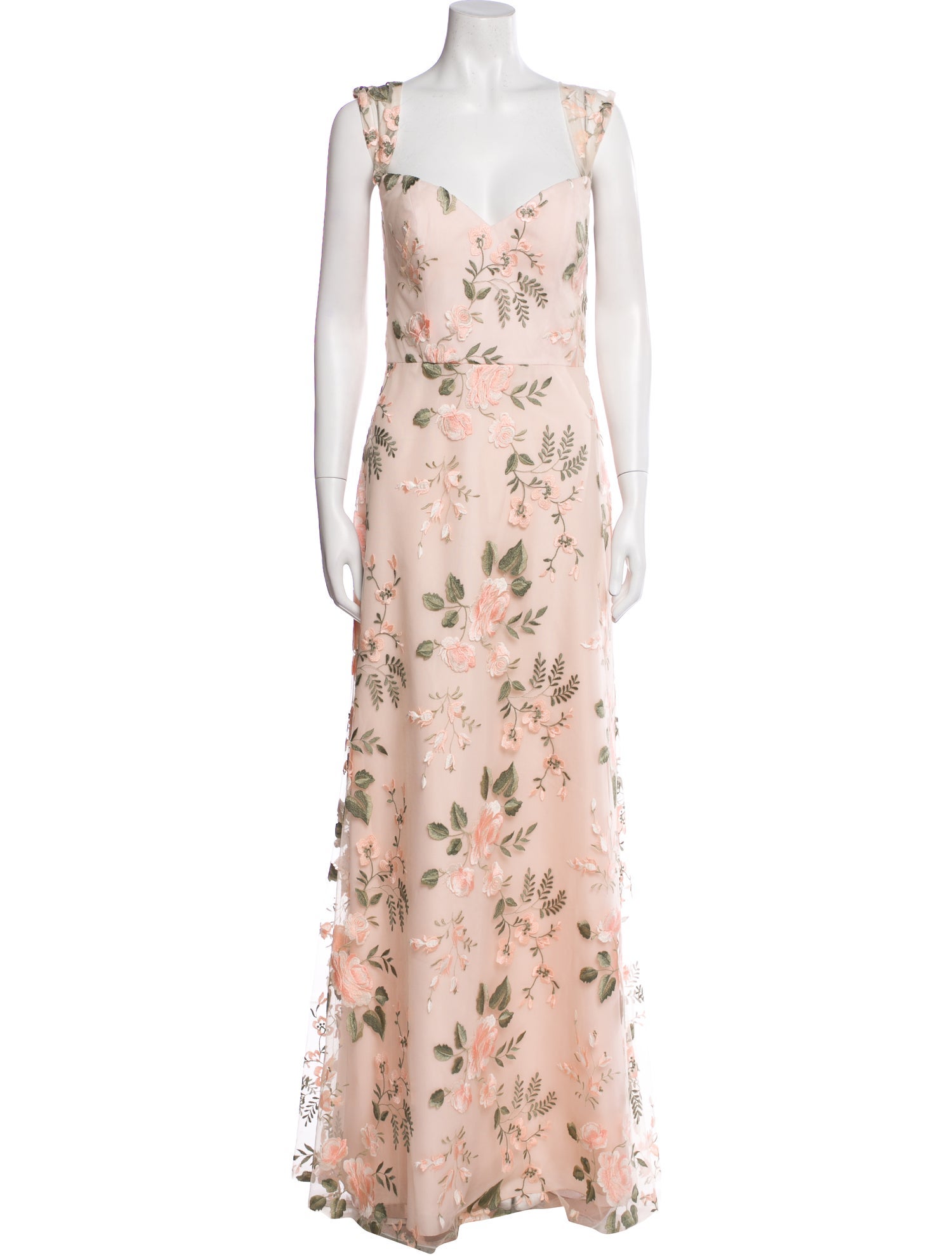 Jenny Yoo Floral Print Long Dress
