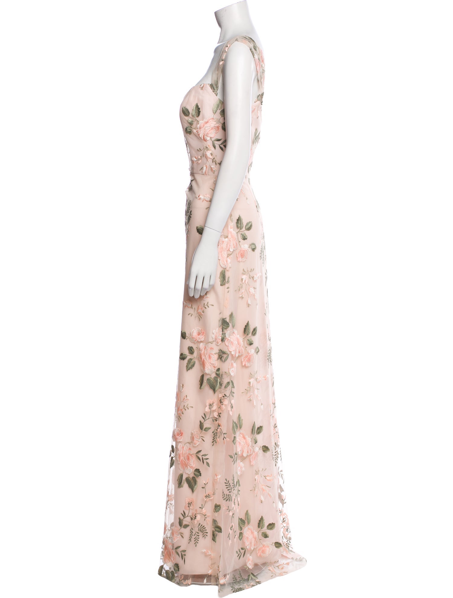 Jenny Yoo Floral Print Long Dress