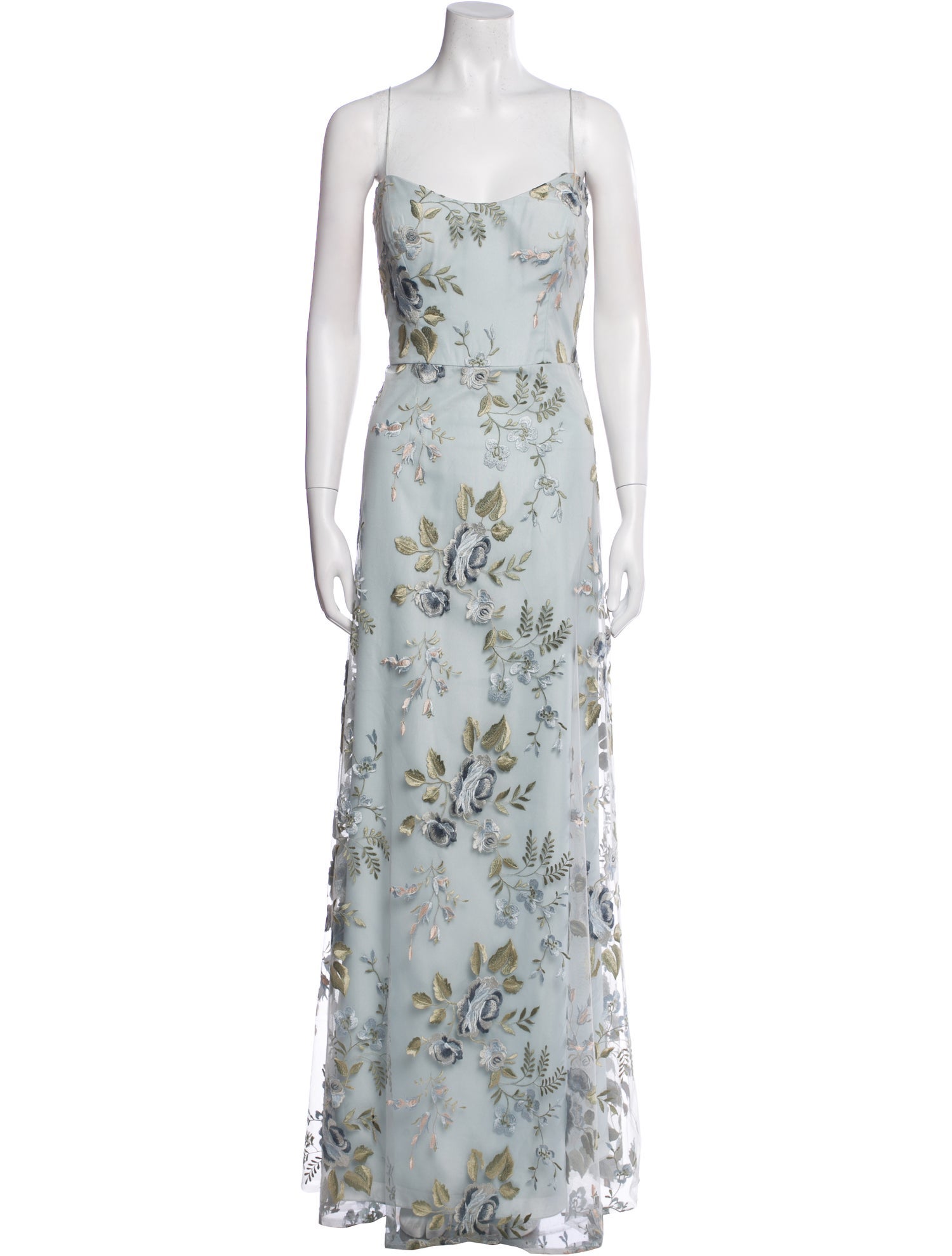 Jenny Yoo Floral Print Long Dress