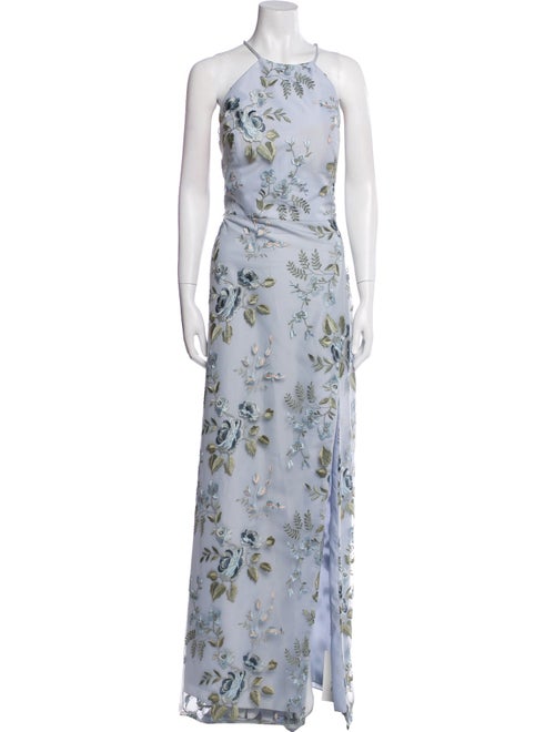 Jenny Yoo Floral Print Long Dress